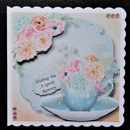 Beautiful Bouquet Teacup & Saucer 12 by Davina Rundle