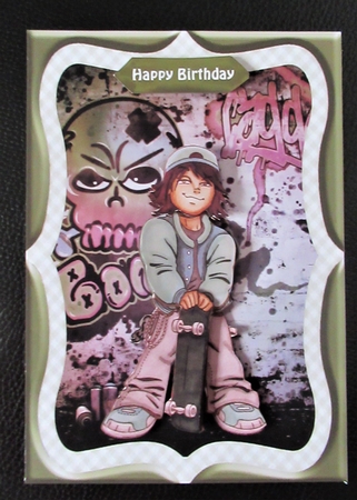 Ryder Cole Skateboarder Card Front 4 by Davina Rundle