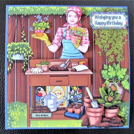 Happy in the garden by Davina Rundle