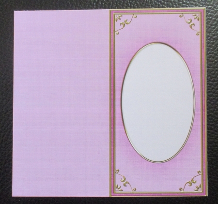 Dl 'gold Metallic Frame' Card Front or Insert by Davina Rundle