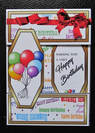 Open front Birthday Balloons by Davina Rundle