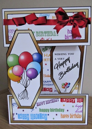 Open front Birthday Balloons by Davina Rundle