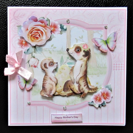Mothers Day / Birthday - Meerkats Mini Kit & Decoupage by Davina Rundle