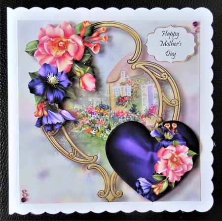 Hearts & Flowers On Golden Frame Bumper Kit 5 by Davina Rundle