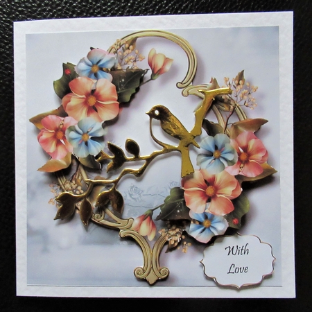 Gorgeous Flowers On Golden Frame - Magic Garden by Davina Rundle