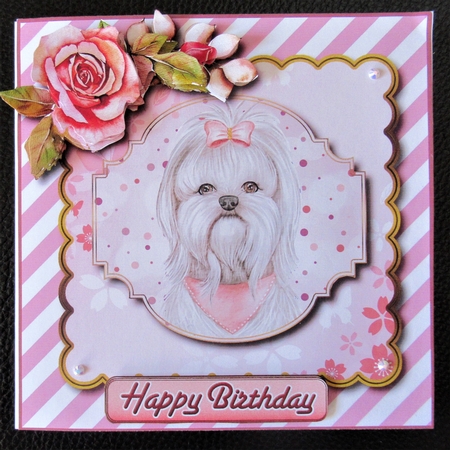 Maltese Puppy - Version 2  - Multi Occasions Card  by Davina Rundle
