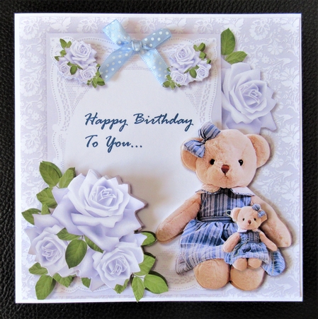 Cute Teddie Birthday Girl by Davina Rundle