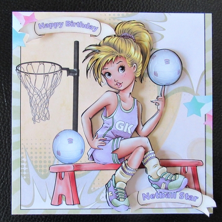8x8 Netball star blonde mini kit by Davina Rundle