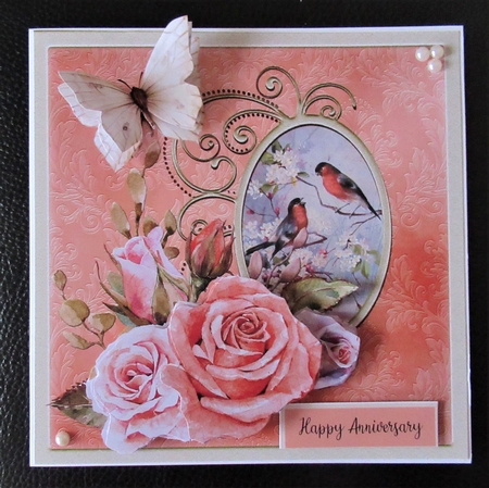 Butterfly and birds 7x7 by Davina Rundle