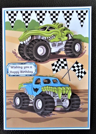 Monster trucks A5 by Davina Rundle