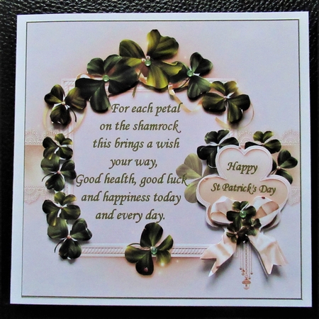 7x7 Celebrating shamrocks with verse by Davina Rundle