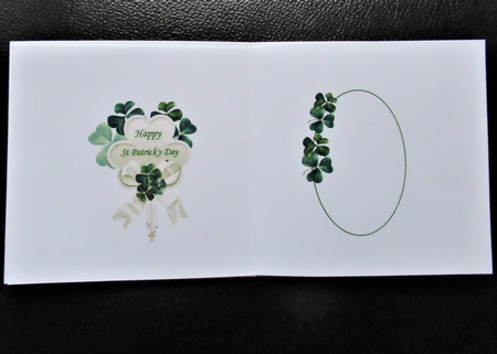 7x7 Celebrating shamrocks with verse insert by Davina Rundle