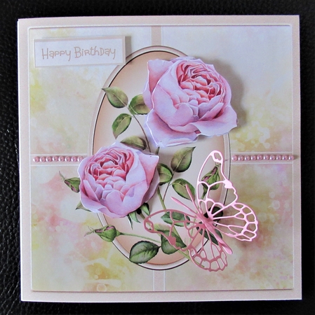 Rose blooms 7x7 by Davina Rundle