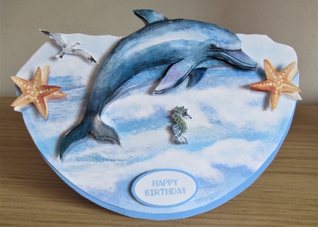 DOLPHIN ROCKER CARD by Davina Rundle
