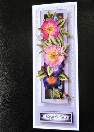 Floral Lge DL - Wild Roses by Davina Rundle