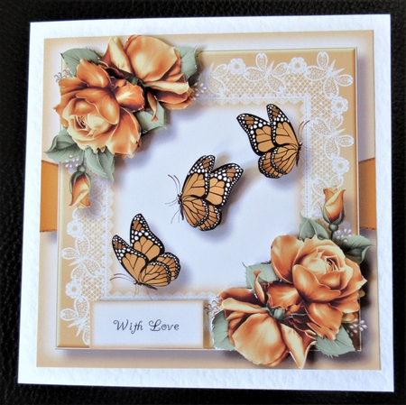 Butterflies & Roses - Apricot by Davina Rundle