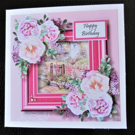Lush Blooms At The Rose Cottage 2 8x8 by Davina Rundle