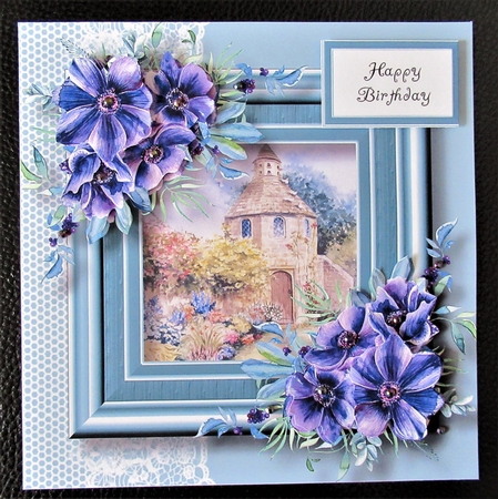 Purple Flowers At The Dovecote by Davina Rundle