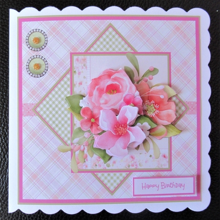 Pink roses 7x7 by Davina Rundle