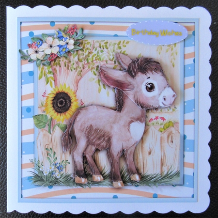 8x8 Mini Kit, Farmyard Donkey by Davina Rundle