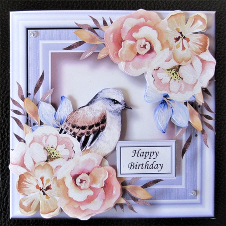 6x6 Floral Bird 3 by Davina Rundle
