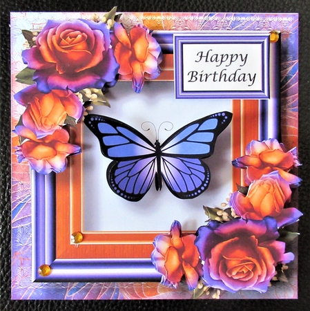 6x6 Art Nouveau Butterflies & flowers 4 by Davina Rundle