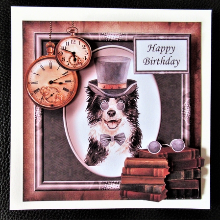 6x6 The Dapper Dog 10 - Border Collie by Davina Rundle