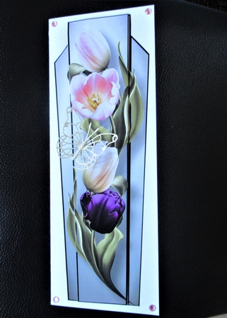 Art Deco Floral Lge DL - Tulips by Davina Rundle