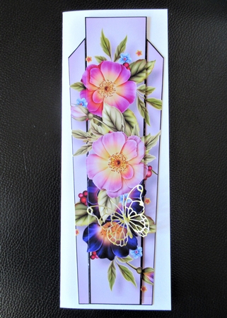 Art Deco Floral Lge DL - Wild Roses by Davina Rundle