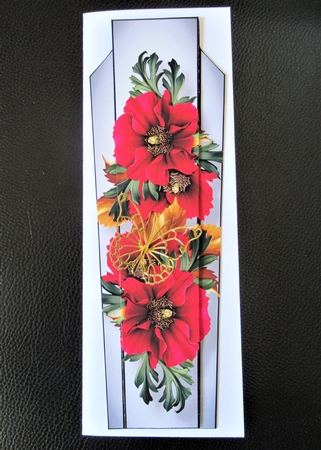 Art Deco Floral Lge DL - Poppies by Davina Rundle