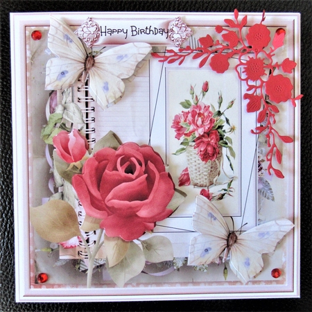 Basket of red roses by Davina Rundle