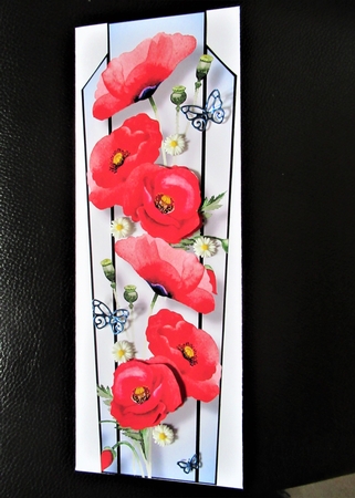 Art Deco Watercolour Lge DL - Poppies by Davina Rundle