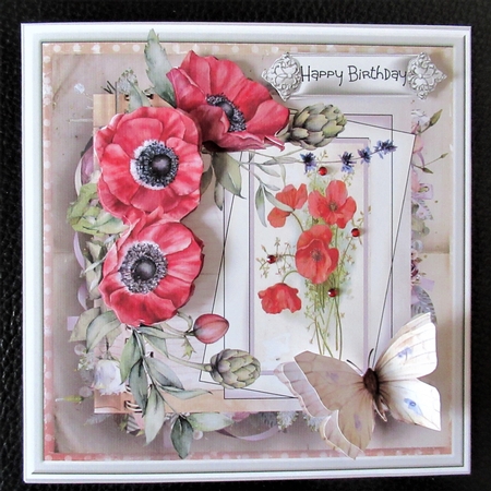 Red Poppies 7x7 by Davina Rundle