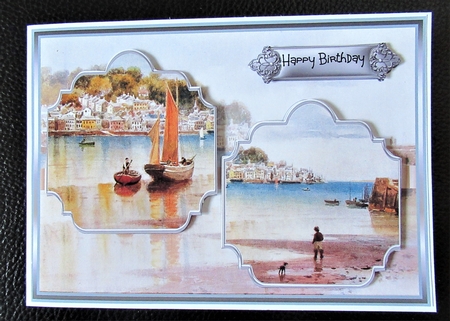 Out sailing in the boat A5 card by Davina Rundle