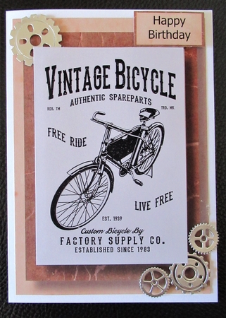 Retro Transport A5 Poster - Vintage Bicycle by Davina Rundle