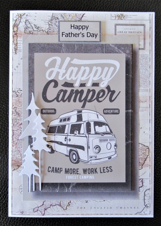 Retro Transport A5 Poster - Camper Van by Davina Rundle