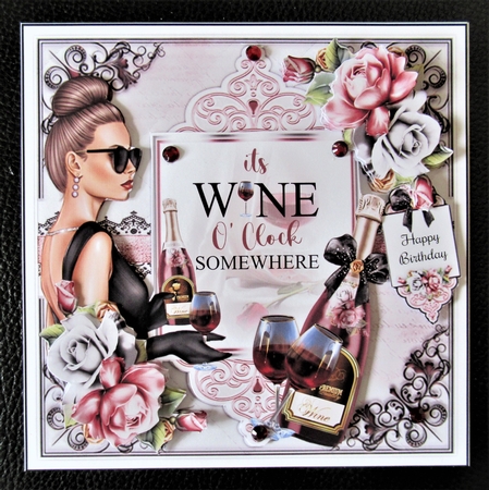 Its Wine OClock Somewhere Mini Page Kit by Davina Rundle