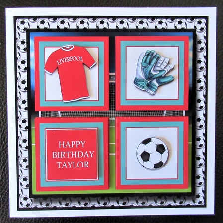 8x8 Liverpool Football Club Mini Kit - x5 A4 sheets  by Davina Rundle