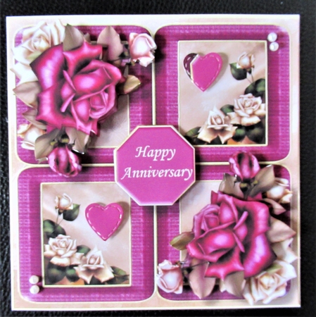 Floral Quad Frame - Antique Roses by Davina Rundle