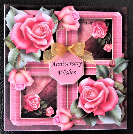 Floral Quad Frame - Downton Roses by Davina Rundle