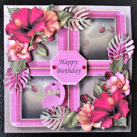 Floral Quad Frame - Hibiscus by Davina Rundle