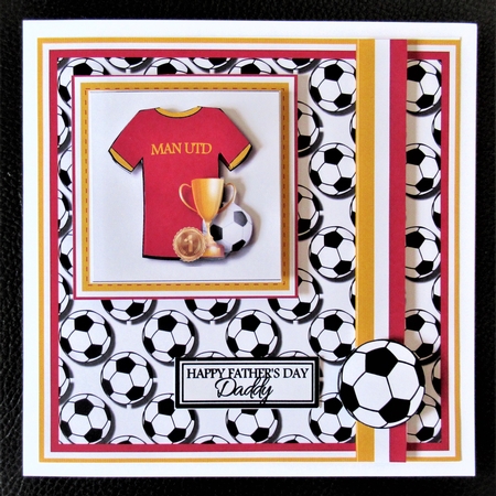 8x8 Man Utd Football Club Mini Pyramage Kit - x4 A4 Sheets  by Davina Rundle