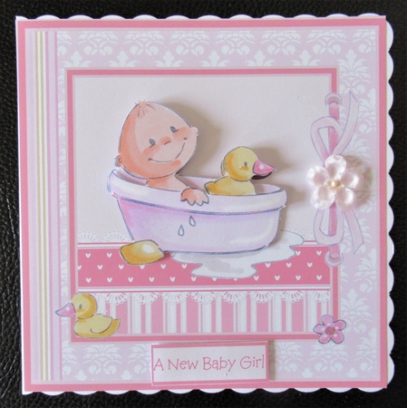 Baby bath time 7x7 by Davina Rundle