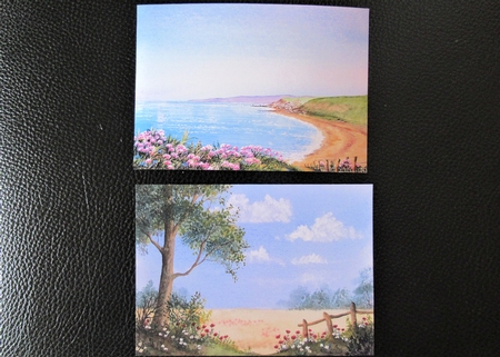 4 Summerl Mini watercolour toppers  by Davina Rundle