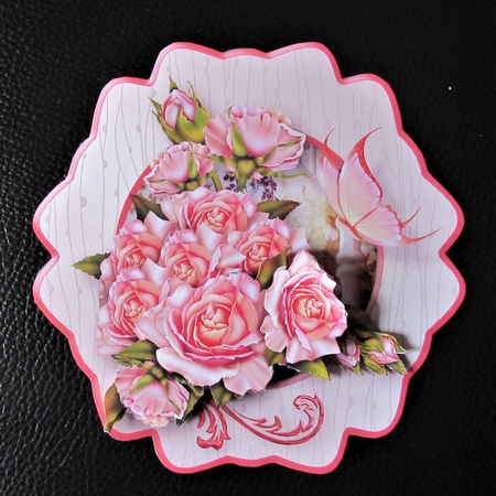 Rose Posy - Fancy Hexagon Card Mini Kit by Davina Rundle