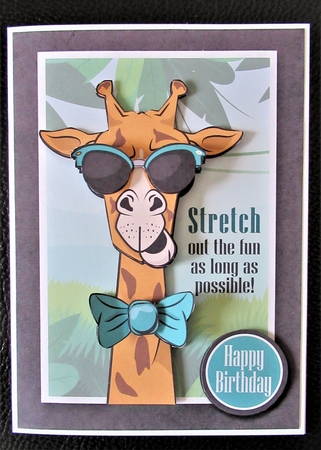 Stretch out the fun giraffe 5X7 by Davina Rundle