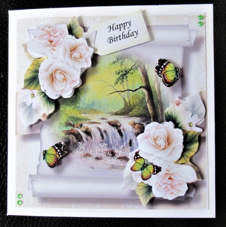 Floral Parchment Scroll 5 by Davina Rundle