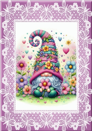 Butterfly Lace Frames A5-Valentine by Davina Rundle
