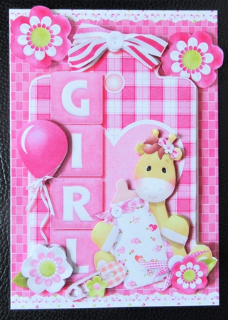Baby Girl Cute Giraffe  A5 Mini Ki by Davina Rundle