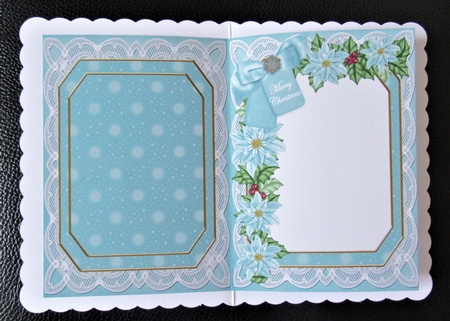 Rooftops Merry Christmas 7x5in Fancy Lace Foldable Insert by Davina Rundle